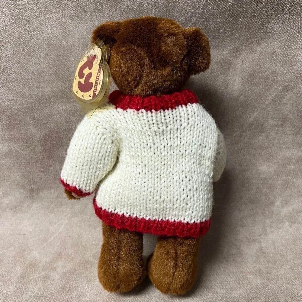 TY Beanie Baby Attic Treasure Collection Casanova Bear Heart Sweater 1993 w tag.